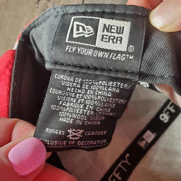 New Era MLB NY Yankees Snapback Hat OSFM Original Fit Adjustable Red Tropical - Picture 5 of 15